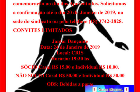 Dia dos Aposentados: Macro de Ilha Solteira realiza jantar dançante. Participe!