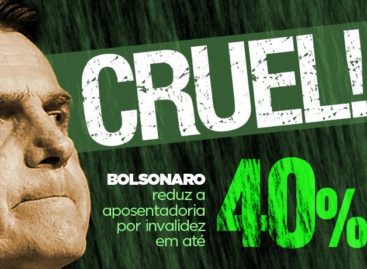 Bolsonaro quer reduzir em até 40% valor da aposentadoria por invalidez