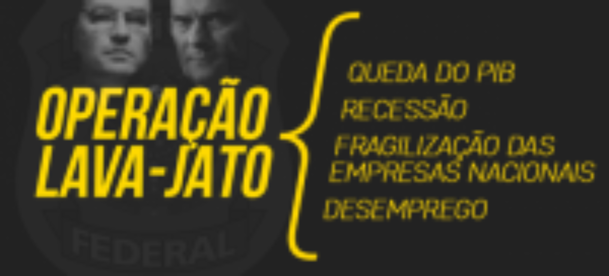 Operação Lava Jato destruiu milhões de empregos e colocou setores em recessão