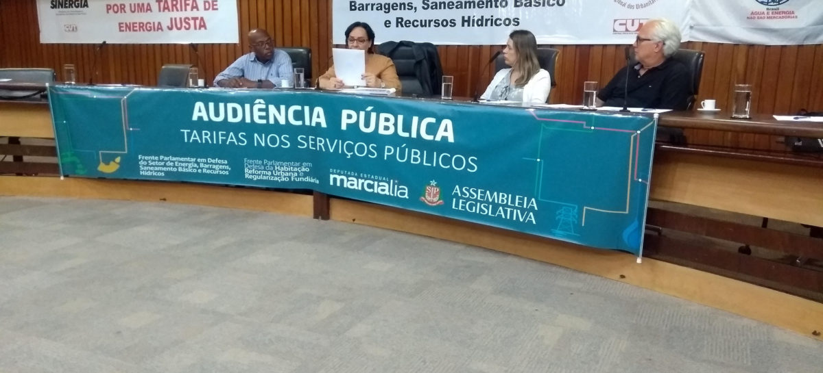 Audiência Pública debate tarifas nos serviços de energia, água, luz, esgoto e gás