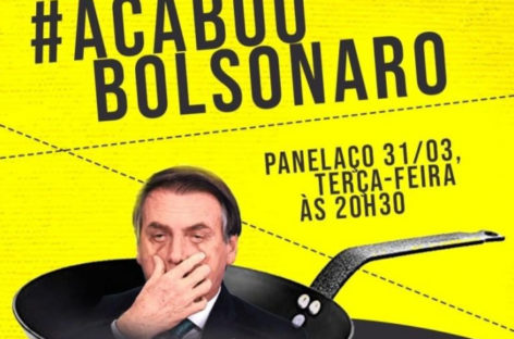 Entidades e personalidades convocam maior panelaço nesta terça (31)