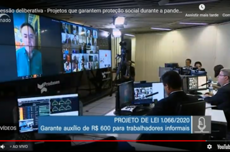Por 79 votos, Senado aprova auxílio de R$ 600,00 a pessoas de baixa renda