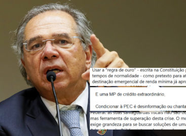 Guedes faz ‘chantagem’ para Congresso pagar renda emergencial. STF e TCU reagem