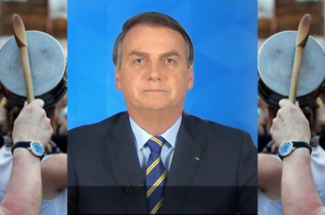 Bolsonaro volta a criticar isolamento social e enfrenta panelaço