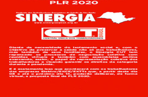 ELEKTRO/EKCE/EKTTs:  Trabalhadores deliberam proposta final da PLR 2020. Votação é on-line!