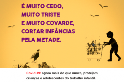 Campanha alerta sobre risco de aumento do trabalho infantil como impacto da pandemia