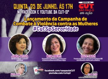 Live nesta quinta, 25, lança campanha #CutSpSororidade