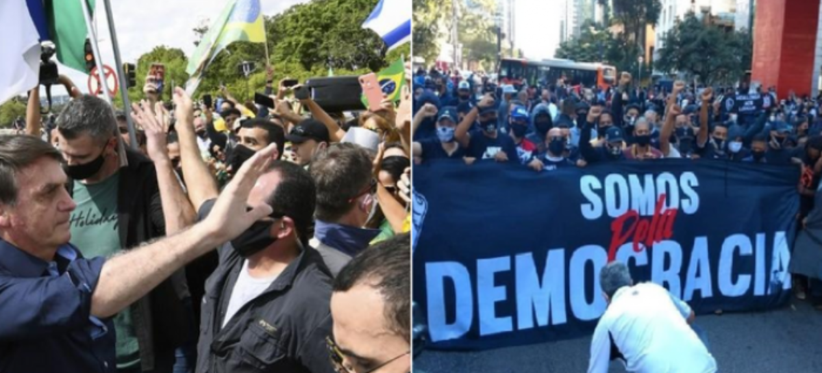 Brasil tem domingo marcado por atos pela democracia e contra bandeiras neofascistas