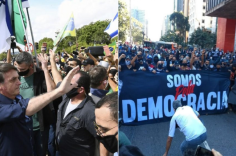 Brasil tem domingo marcado por atos pela democracia e contra bandeiras neofascistas