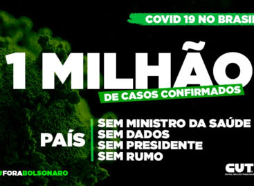 Brasil tem mais de um milhão de pessoas contaminadas por Covid-19