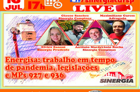 Facebook Live: Energisa – trabalho em tempo de pandemia, legislações e MPs 927 e 936
