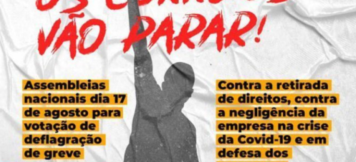 Greve dos Correios deve começar a partir de 0h00 desta terça-feira (18)