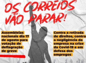 Greve dos Correios deve começar a partir de 0h00 desta terça-feira (18)