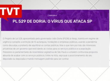 TVT repercute campanha da CUT contra o PL 529 de Doria em SP