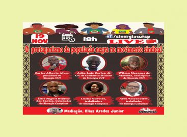 Dia da Consciência Negra: Live do Sinergia CUT é nesta quinta (19)!