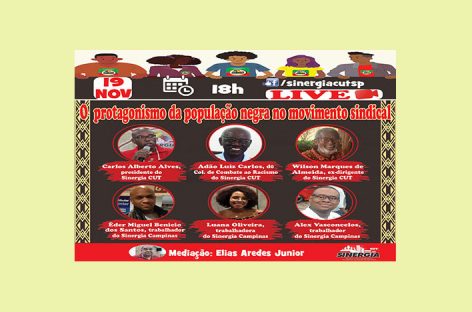 Dia da Consciência Negra: Live do Sinergia CUT é nesta quinta (19)!