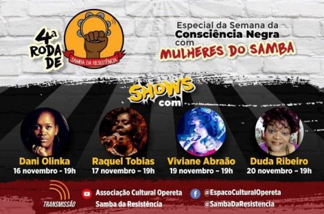 Samba da Resistência segue na Semana da Consciência Negra com Mulheres do Samba