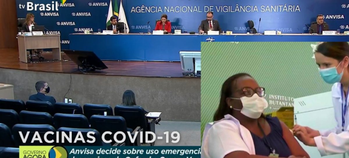 Anvisa aprova uso emergencial de vacinas contra covid-19 e país começa imunização