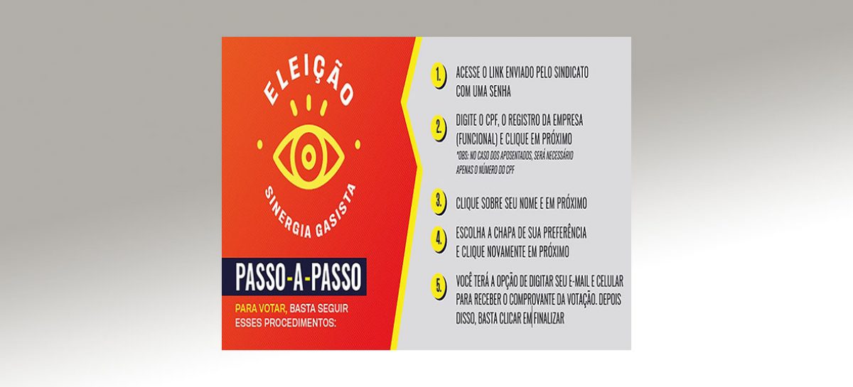 Você já pode votar e escolher a nova direção do Sinergia Gasista