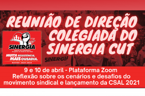Colegiada do Sinergia CUT começa nesta sexta (9) com debates sobre os impactos da pandemia no trabalho e a organização sindical