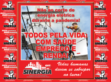 Sinergia CUT luta pela ampliação da suspensão do corte de energia elétrica durante a pandemia