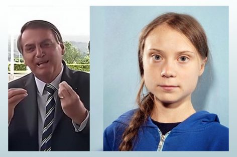 Greta Thunberg, a ‘pirralha’, diz que Bolsonaro fracassou no clima e na pandemia