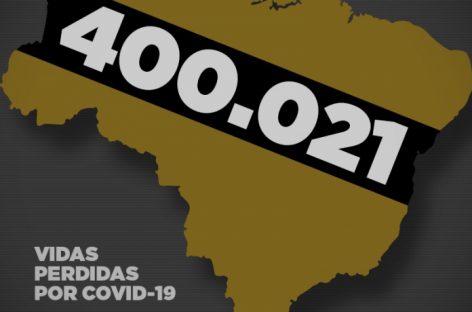 Ainda sem controle, Brasil passa de 400 mil vidas perdidas por Covid-19