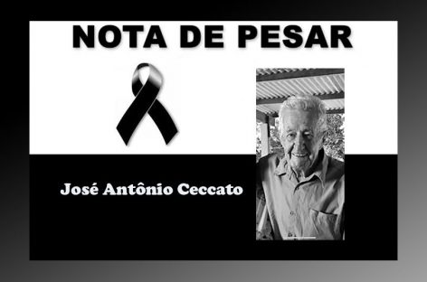 Nota de pesar por José Antônio Ceccato
