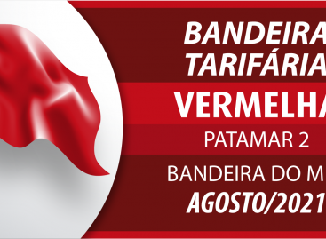 Bandeira para o mês de agosto é vermelha patamar 2