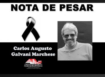 Nota de pesar: morre o dirigente do Sinergia Carlos Marchese