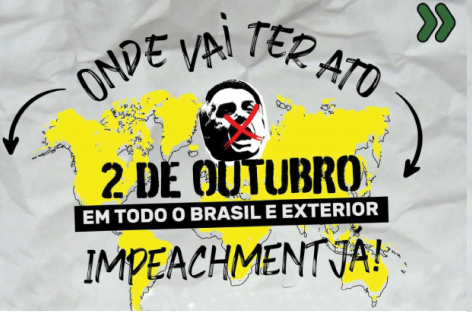 #ForaBolsonaro: Já tem atos marcados em quase 100 cidades do Brasil e do exterior