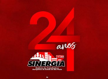 SINERGIA CUT COMPLETA 24 ANOS NA VANGUARDA DA LIBERDADE E AUTONOMIA SINDICAL