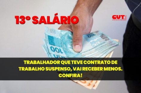 Veja como fica 13º de trabalhador que teve contrato de trabalho suspenso