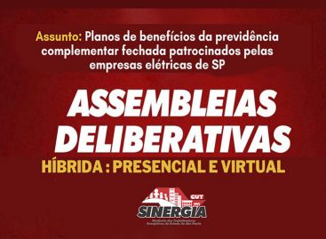 Sinergia CUT promove assembleias decisivas para garantir planos de previdência para trabalhadores da ativa, aposentados e pensionistas, preservando direitos históricos