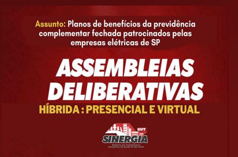 Sinergia CUT promove assembleias decisivas para garantir planos de previdência para trabalhadores da ativa, aposentados e pensionistas, preservando direitos históricos