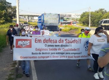 Moradores de Campinas protestam por transporte e saúde pública de qualidade