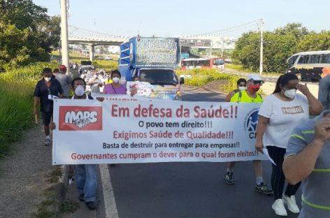 Moradores de Campinas protestam por transporte e saúde pública de qualidade