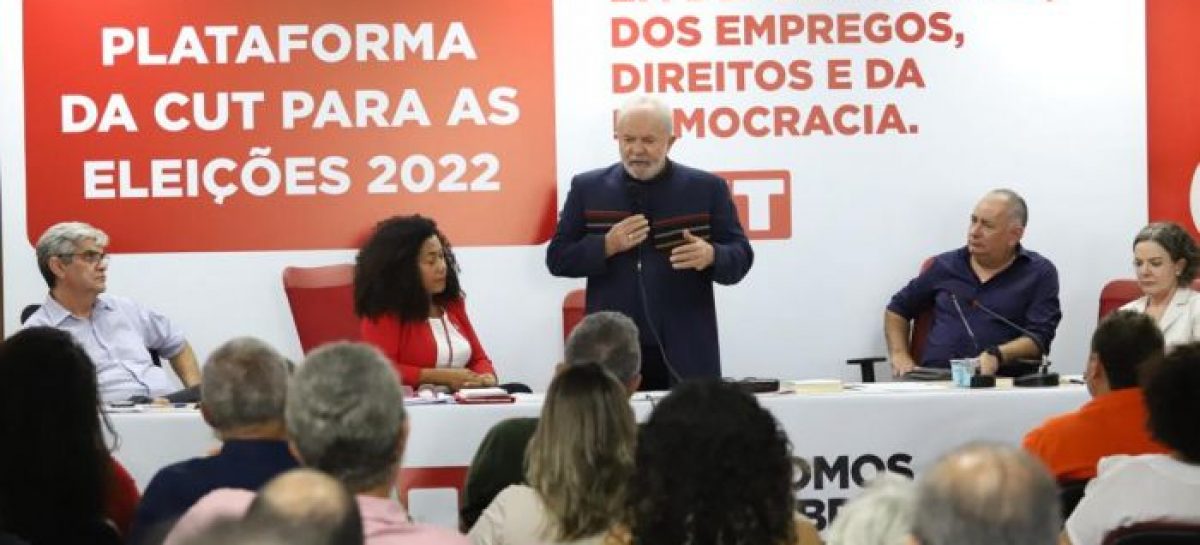Lula defende unidade das centrais e quer propostas para seu plano de governo