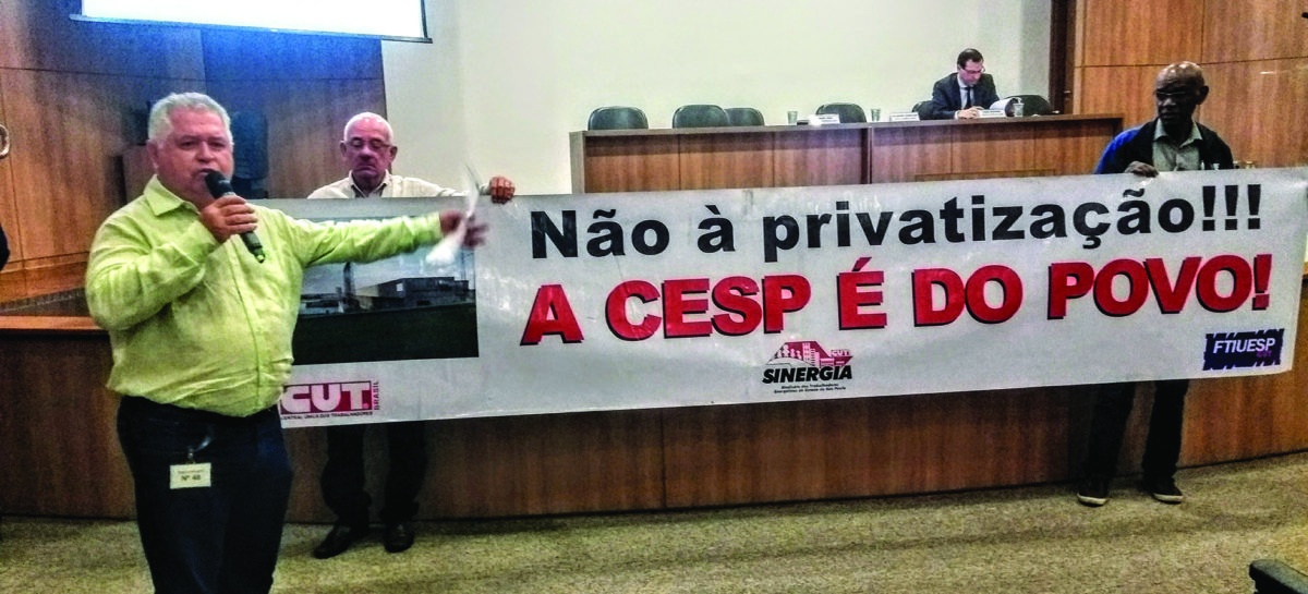 Sinergia CUT denuncia manobra na tentativa de entrega da Cesp