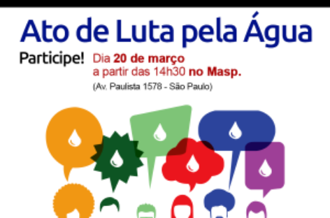 Ato público de Luta pela Água é na próxima sexta (20)