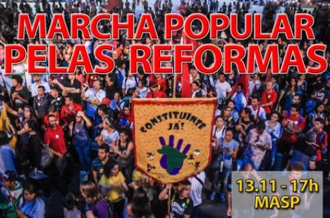 Movimentos saem às ruas nesta quinta (13) por reformas no sistema político