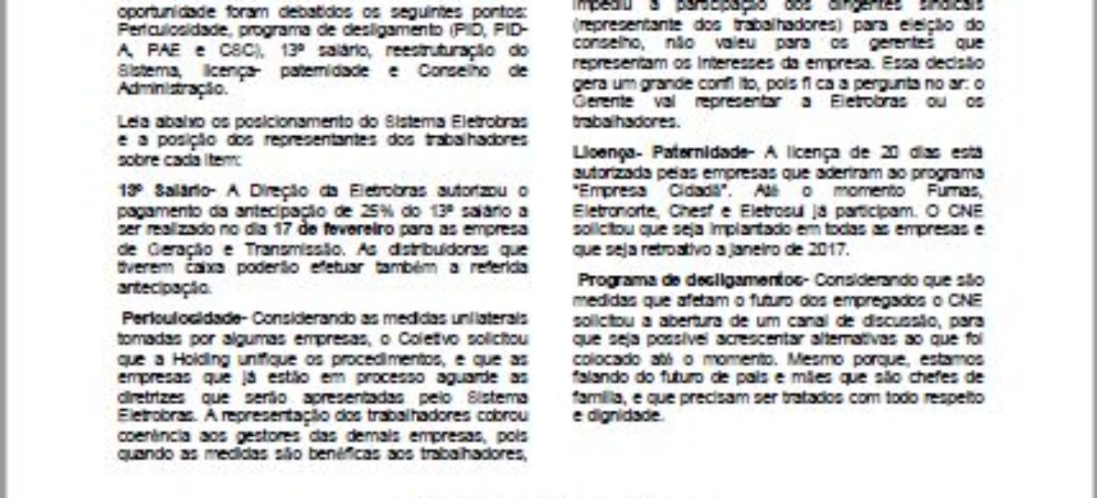 Boletim CNE: Seu futuro está ameaçado!