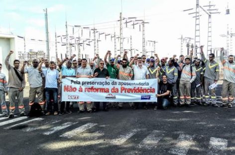 Energéticos participam do dia nacional de luta contra a Reforma da Previdência