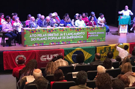Ato pede Diretas Já e lança Plano Popular de Emergência