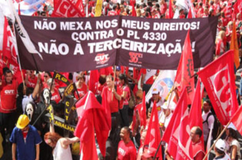 Voz das ruas: se o Congresso votar o PL 4330, trabalhadores vão ocupar Brasília