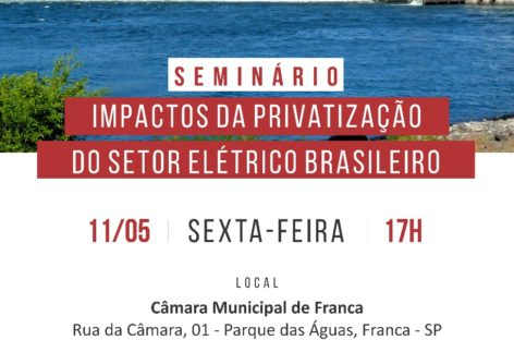 Assista aqui ao Seminário “Impactos da Privatização do Setor Elétrico Brasileiro”