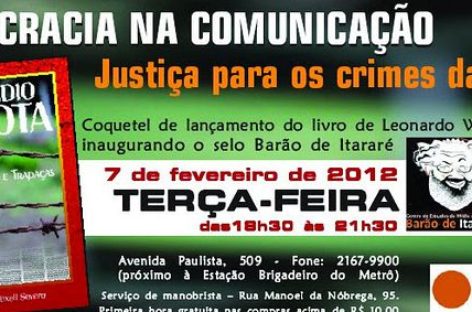 Latifúndio midiota: Crime$, Crise$ e Trapaça$ será lançado em SP