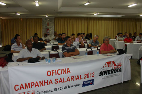 Dirigentes do Sinergia CUT participam da Oficina da Campanha Salarial 2012