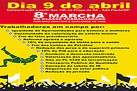 CUT e demais centrais realizarão ato unificado em todo o País no dia 9 de abril