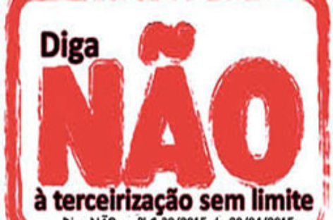 Você é a favor ou contra o Projeto de Lei da terceirização?